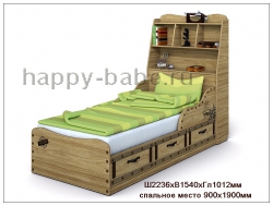 Кровать для детей Корсар-3 с изголовьем в новом окне